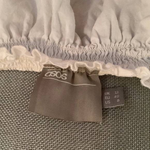 4/$20 - ASOS White Off the Shoulder Peasant Blouse - Picture 2 of 5